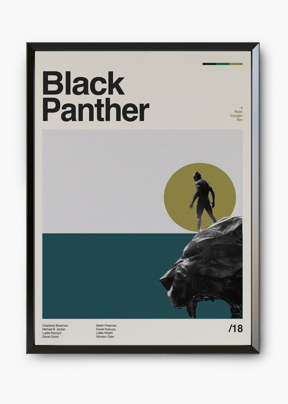Quadro decorativo Pantera Negra Black Panther — arte de cinema para parede | Cübe Quadros