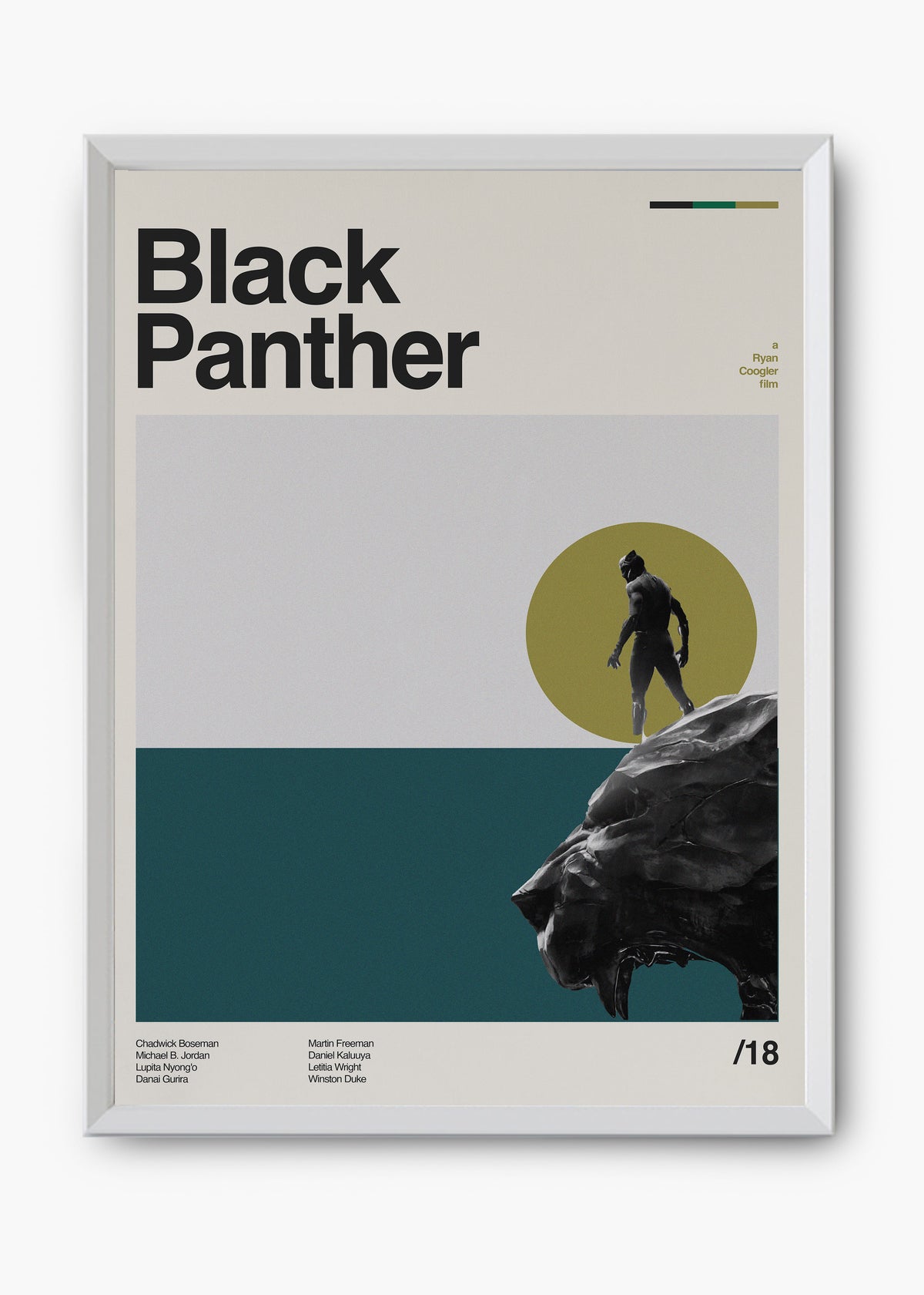 Quadro decorativo Pantera Negra Black Panther — arte de cinema para parede | Cübe Quadros