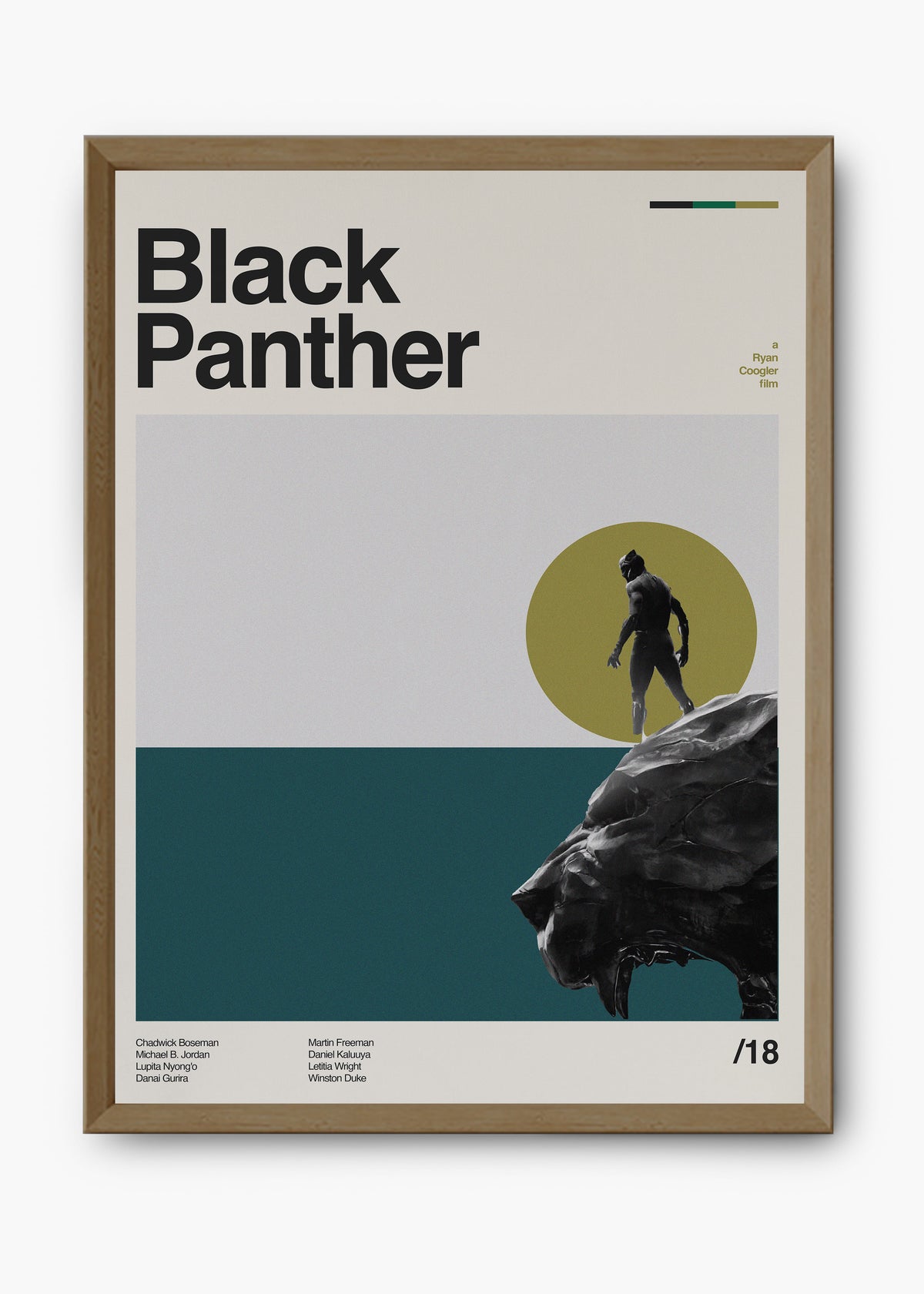 Quadro decorativo Pantera Negra Black Panther — arte de cinema para parede | Cübe Quadros
