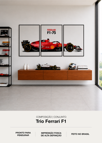 Trio de Quadros Formula 1 - Ferrari