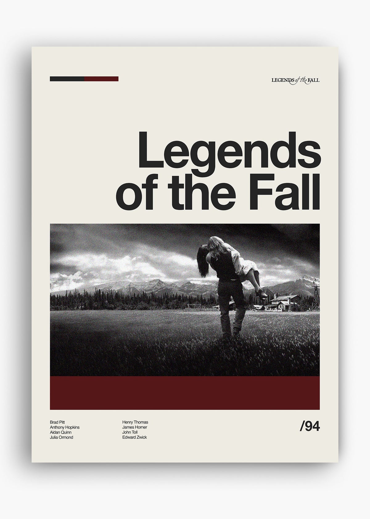 Quadro decorativo Legends of the Fall — arte de cinema para parede | Cübe Quadros
