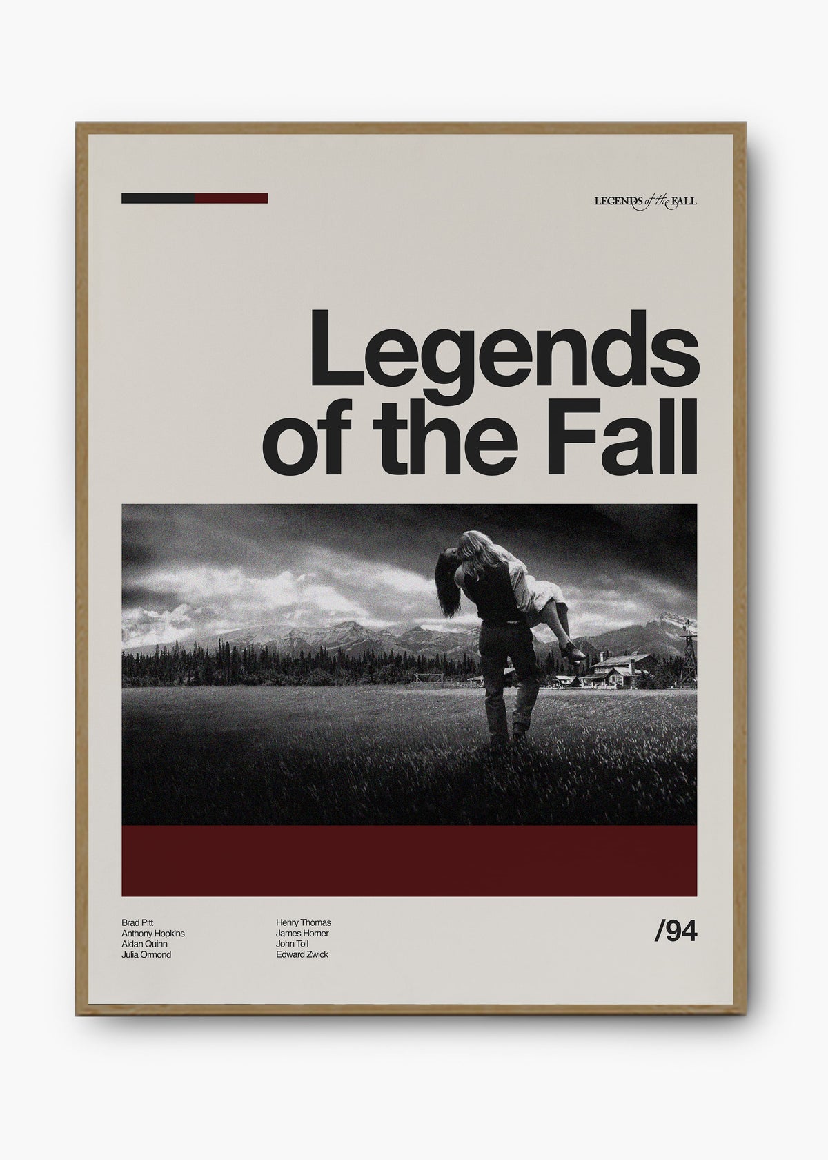 Quadro decorativo Legends of the Fall — arte de cinema para parede | Cübe Quadros