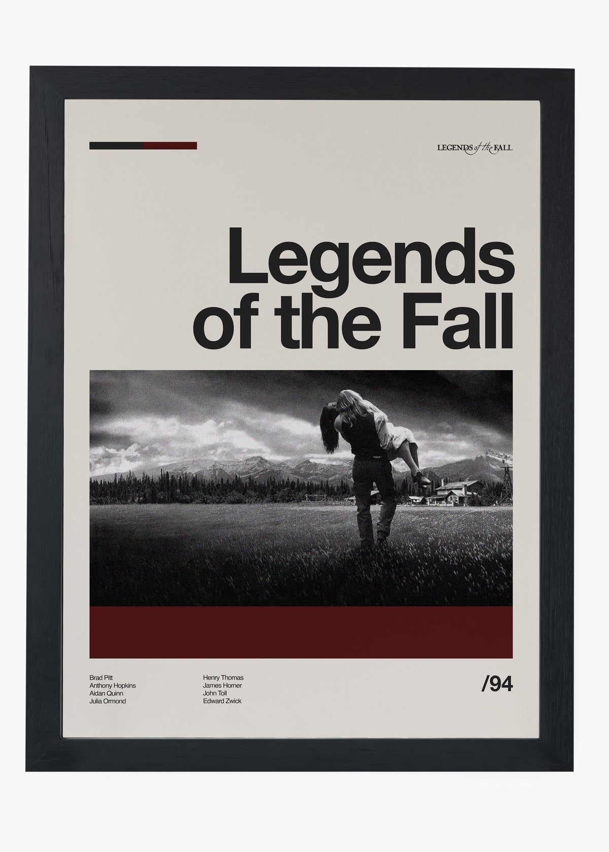 Quadro decorativo Legends of the Fall — arte de cinema para parede | Cübe Quadros