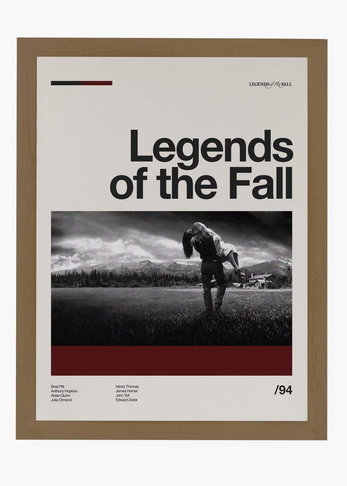 Quadro decorativo Legends of the Fall — arte de cinema para parede | Cübe Quadros