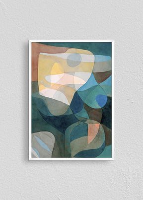 Quadro Abstrato Verde Amarelo I