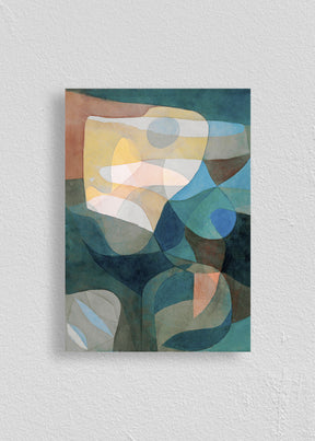 Quadro Abstrato Verde Amarelo I