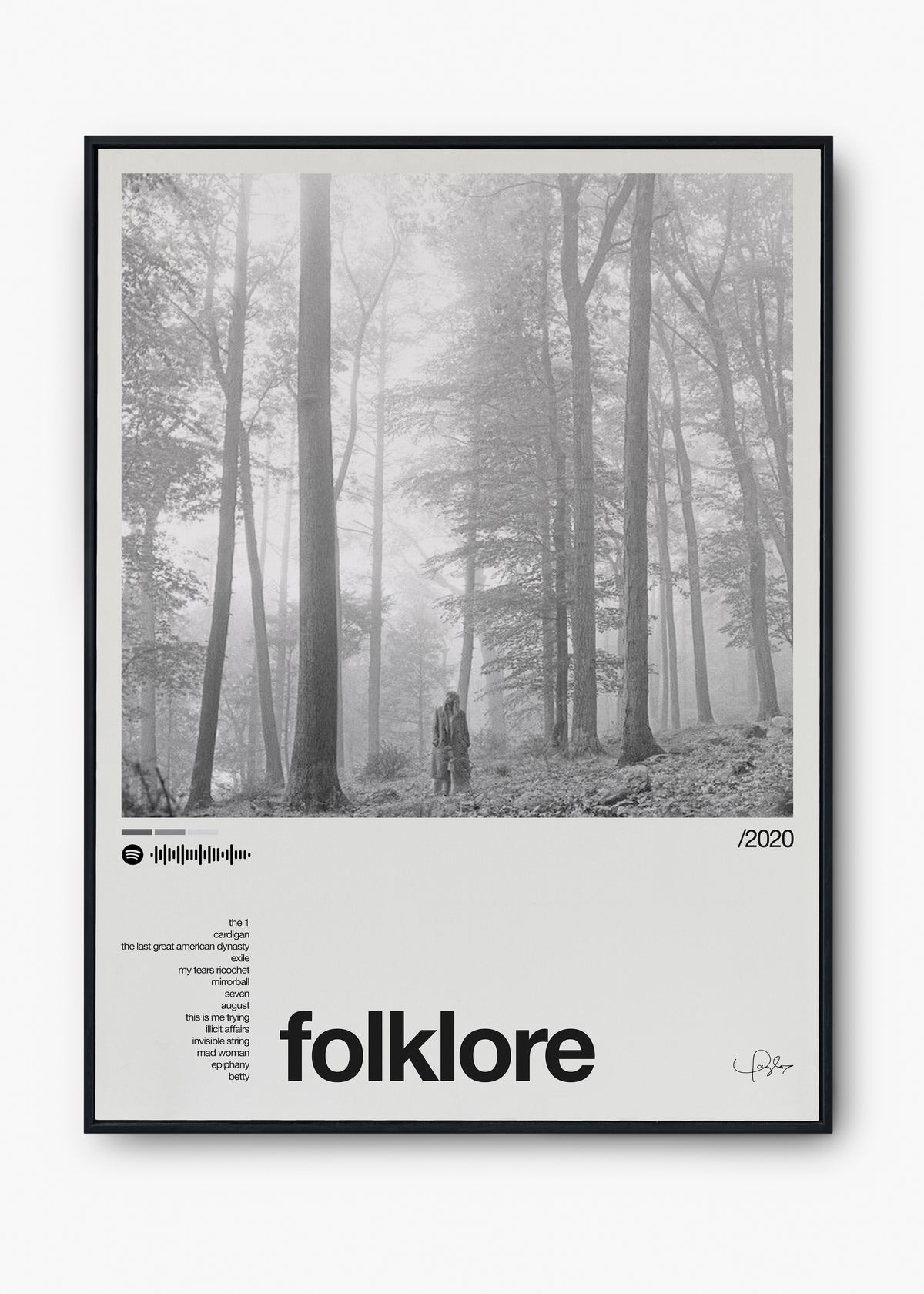 Quadro Taylor Swift Folklore