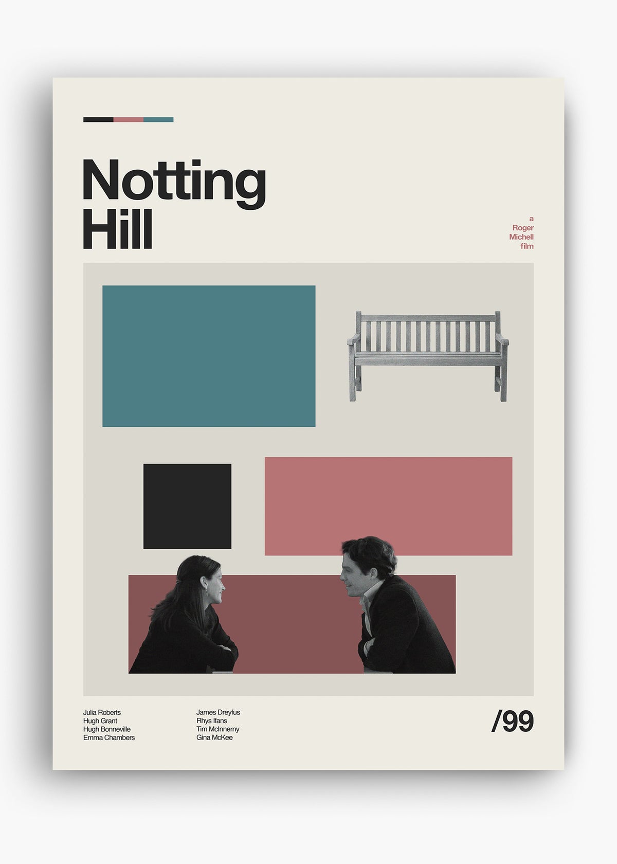 Quadro decorativo Notting Hill — arte de cinema para parede | Cübe Quadros