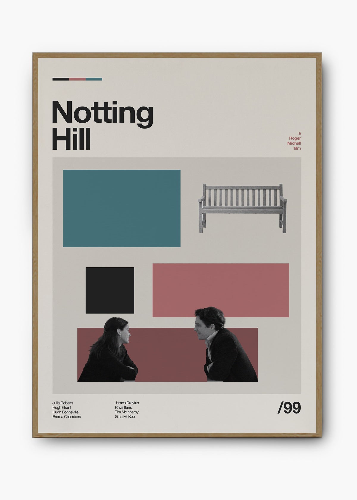 Quadro decorativo Notting Hill — arte de cinema para parede | Cübe Quadros