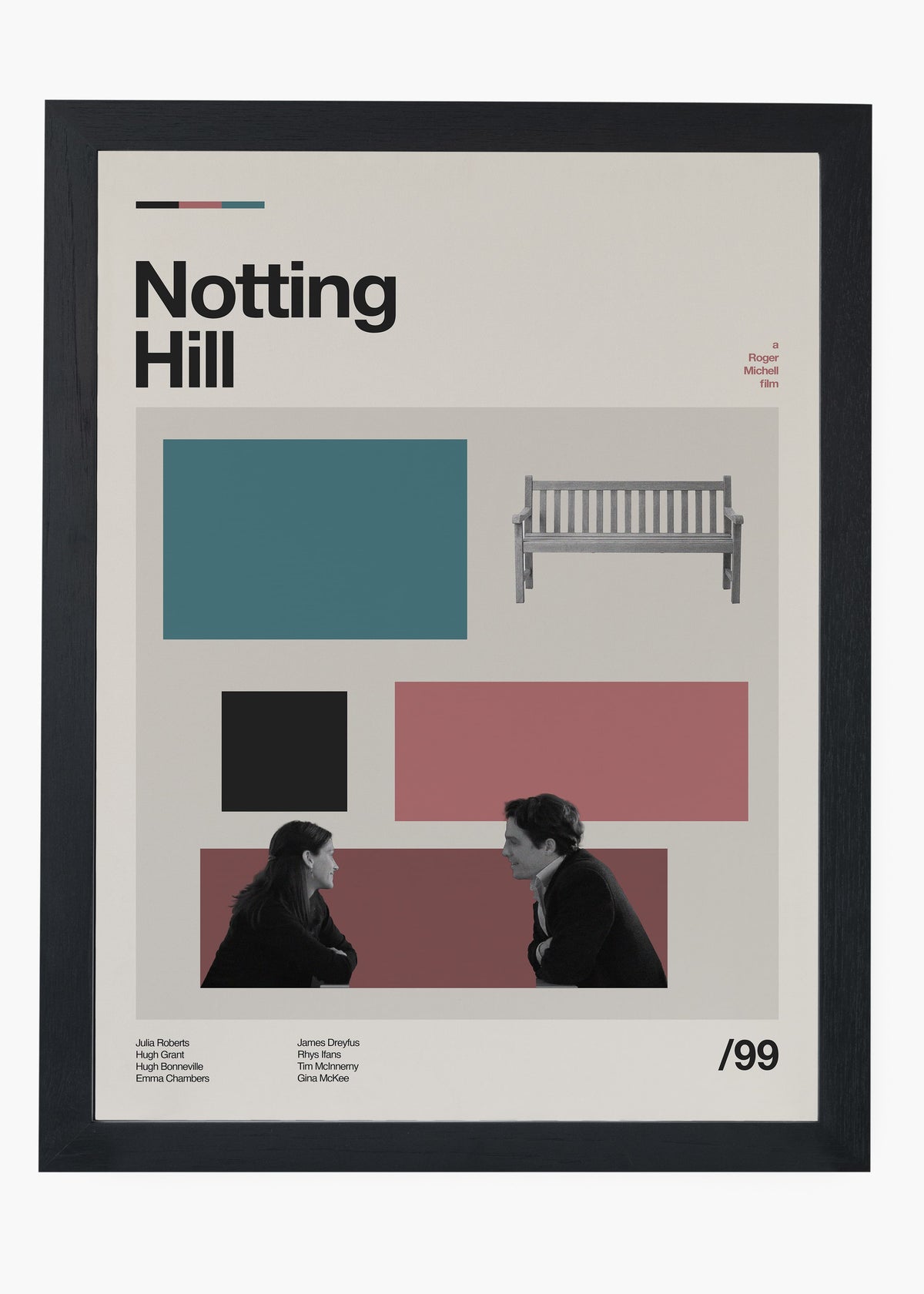 Quadro decorativo Notting Hill — arte de cinema para parede | Cübe Quadros