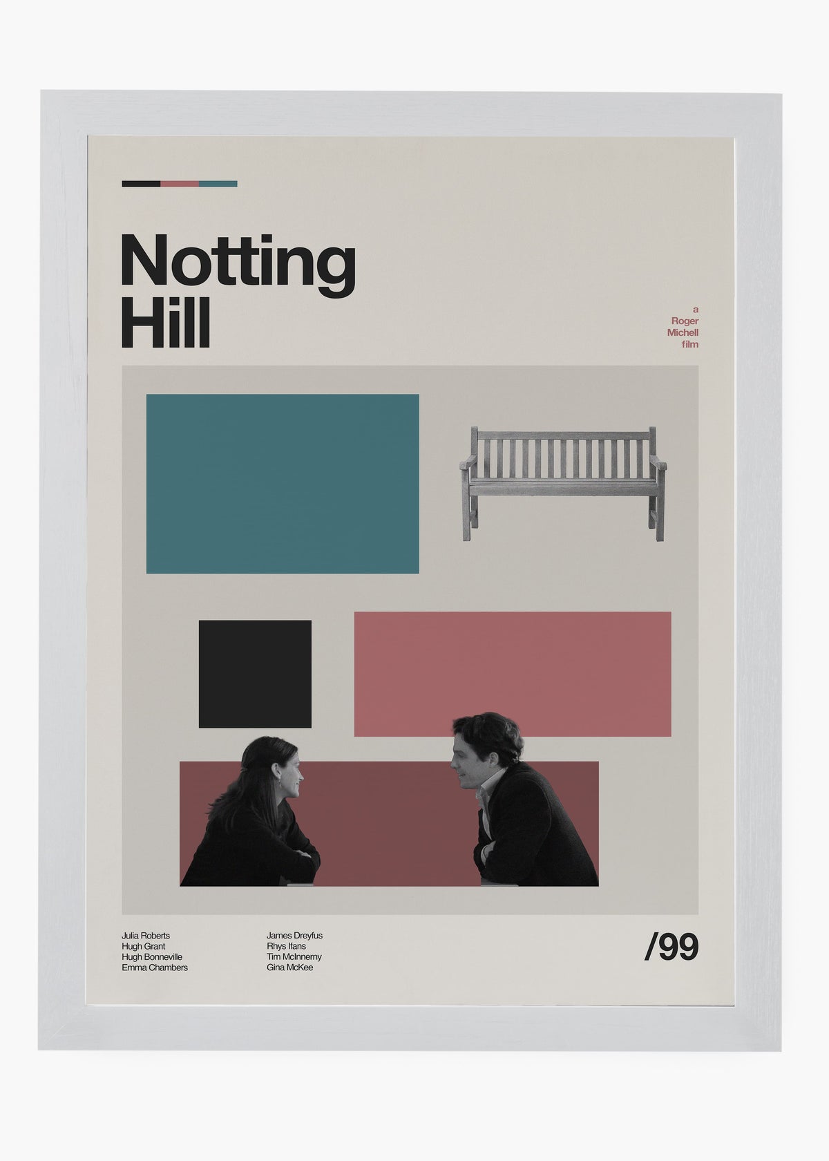 Quadro decorativo Notting Hill — arte de cinema para parede | Cübe Quadros