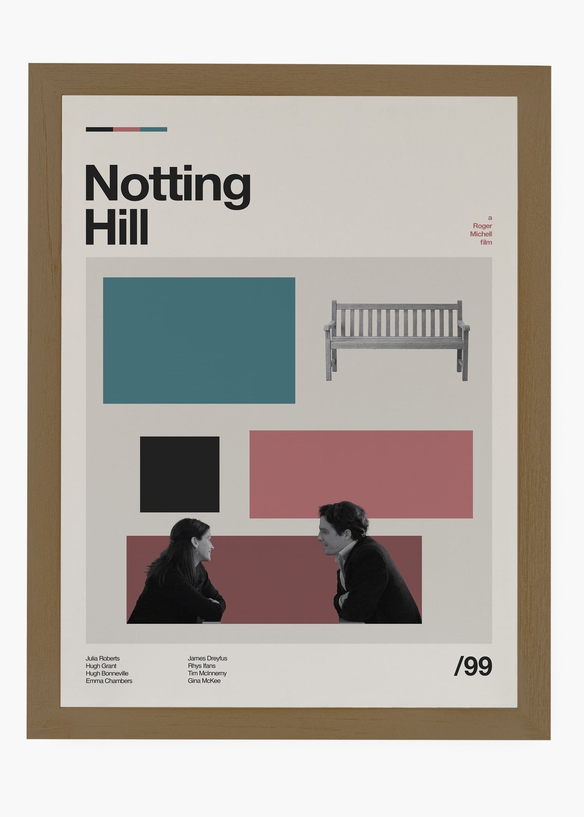 Quadro decorativo Notting Hill — arte de cinema para parede | Cübe Quadros