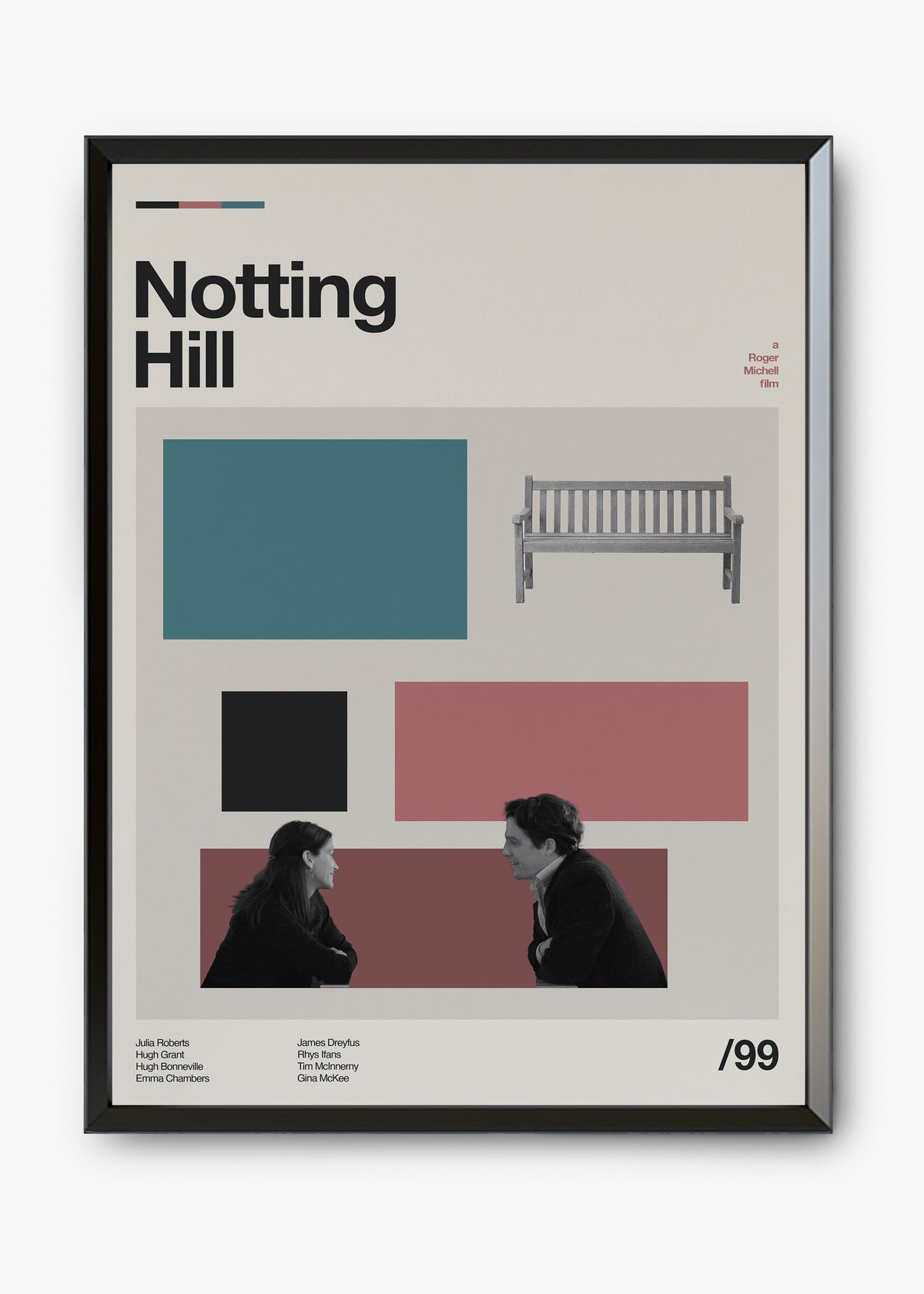 Quadro decorativo Notting Hill — arte de cinema para parede | Cübe Quadros