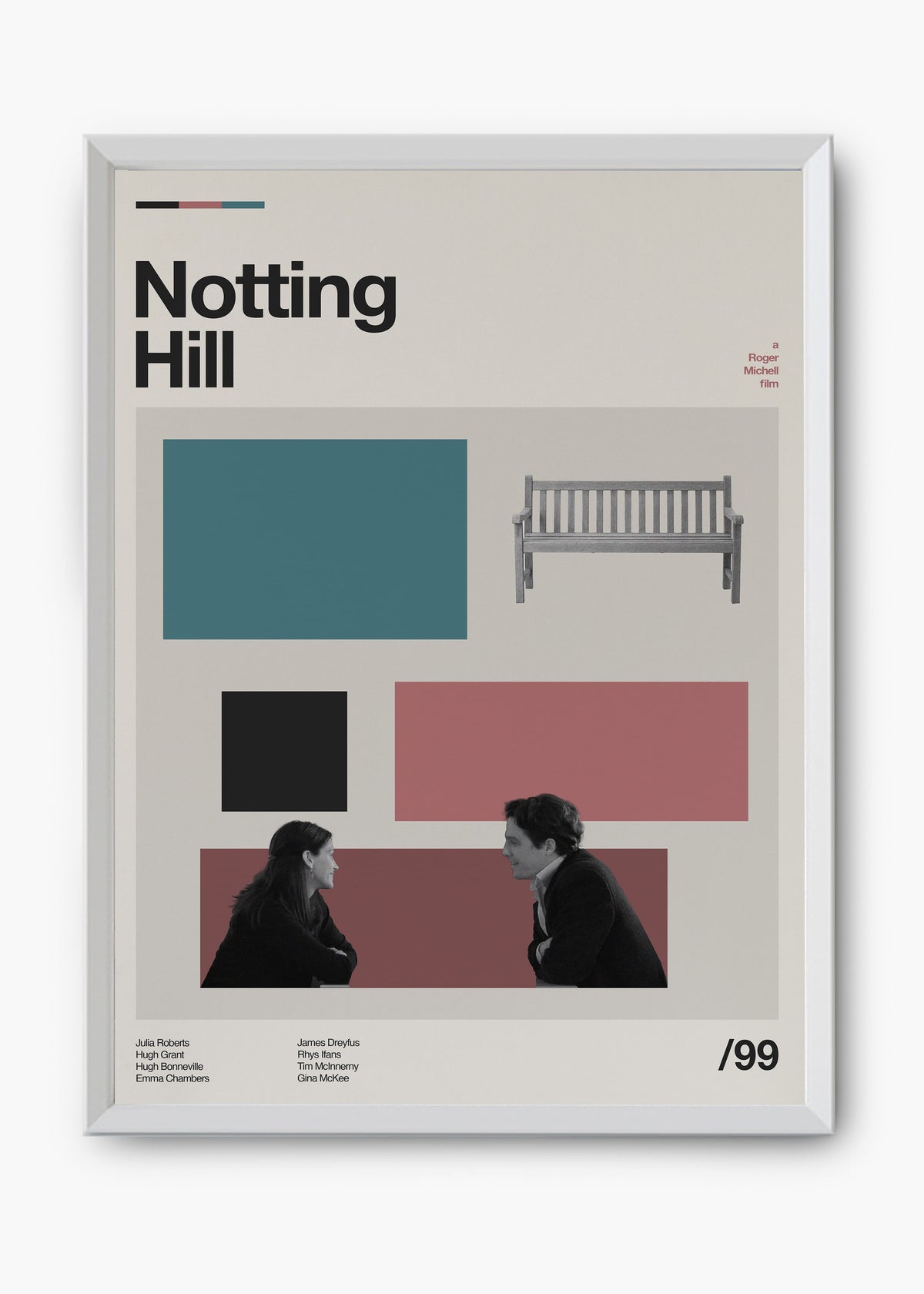 Quadro decorativo Notting Hill — arte de cinema para parede | Cübe Quadros