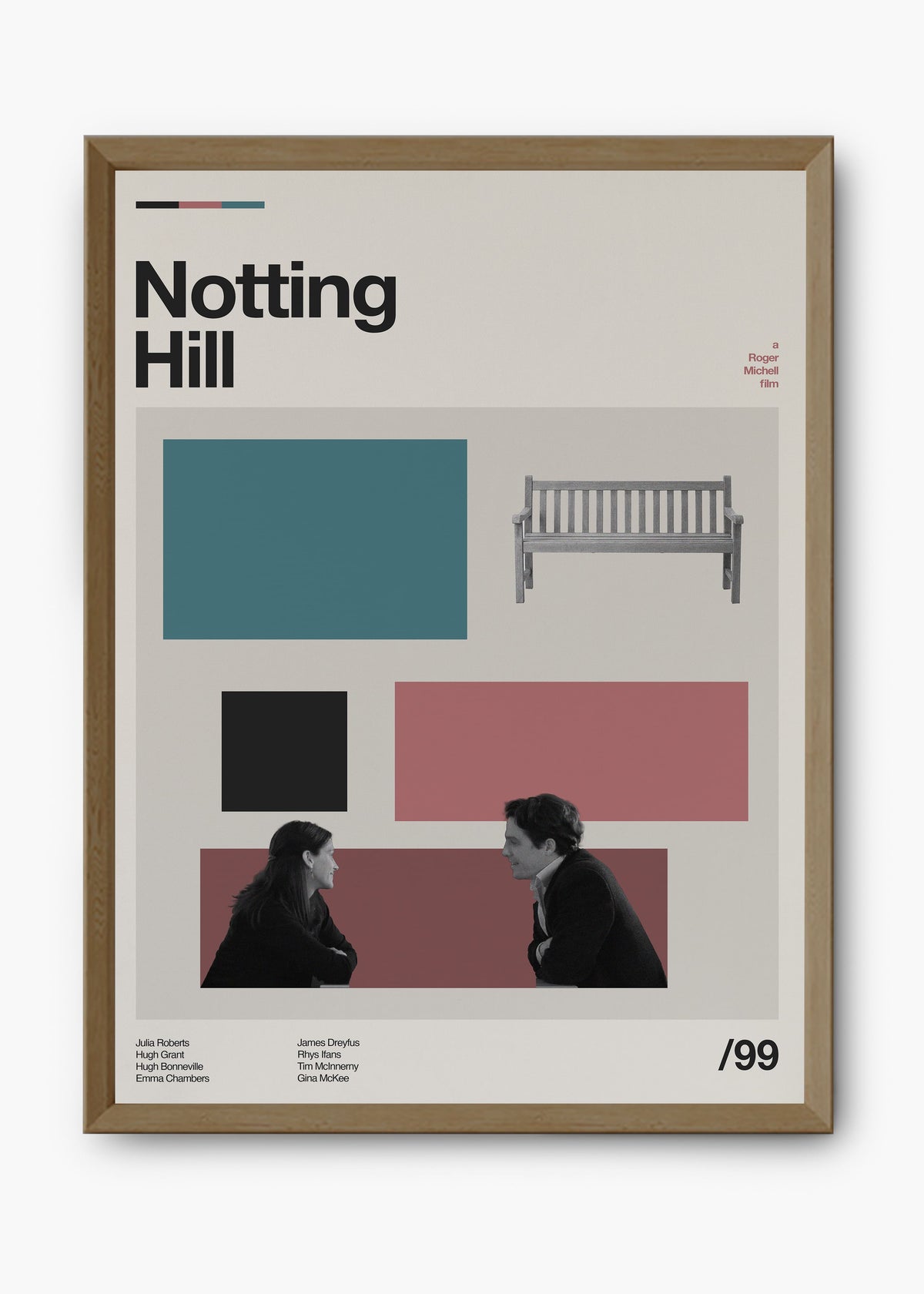 Quadro decorativo Notting Hill — arte de cinema para parede | Cübe Quadros