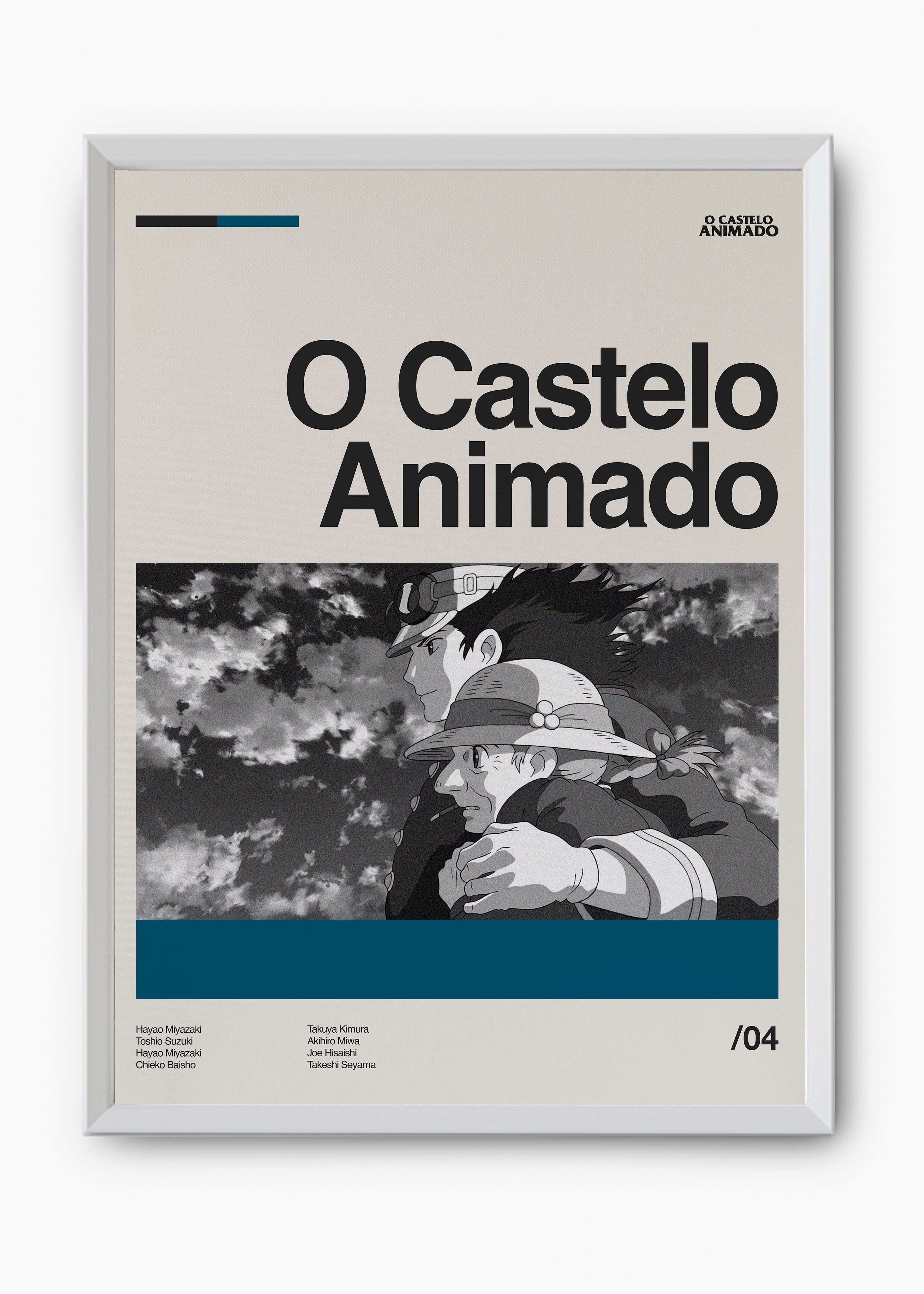Quadro decorativo Castelo Animado — arte de cinema animado para parede | Cübe Quadros