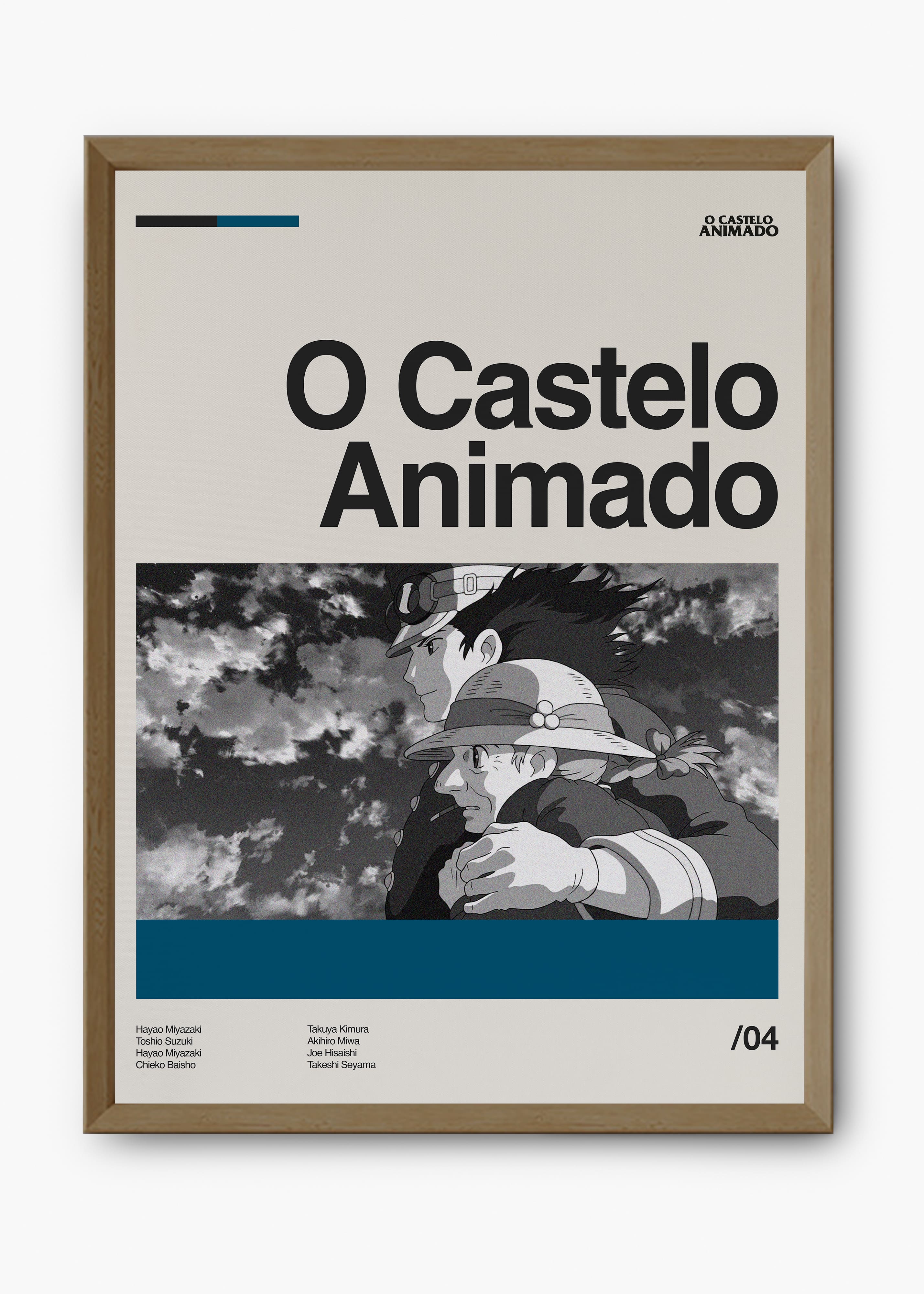 Quadro decorativo Castelo Animado — arte de cinema animado para parede | Cübe Quadros