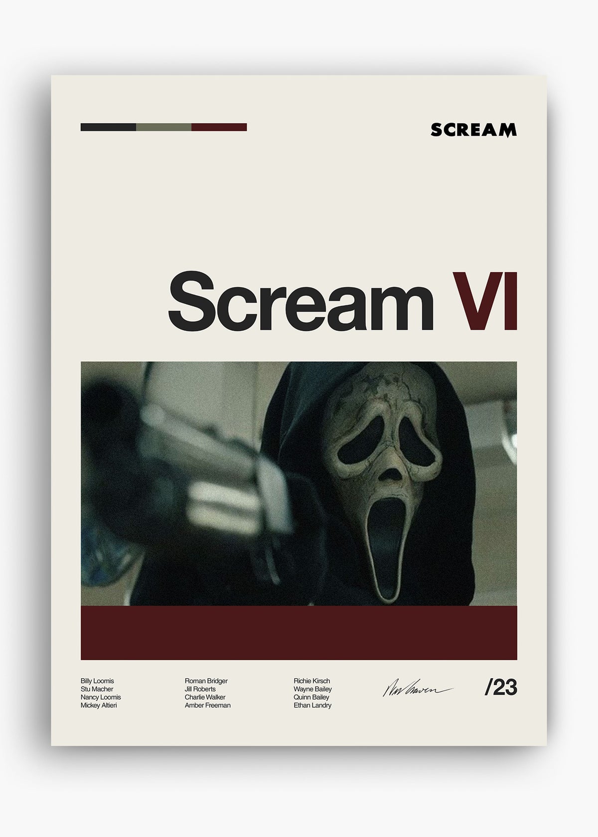 Quadro decorativo Pânico Scream — arte de cinema para parede | Cübe Quadros