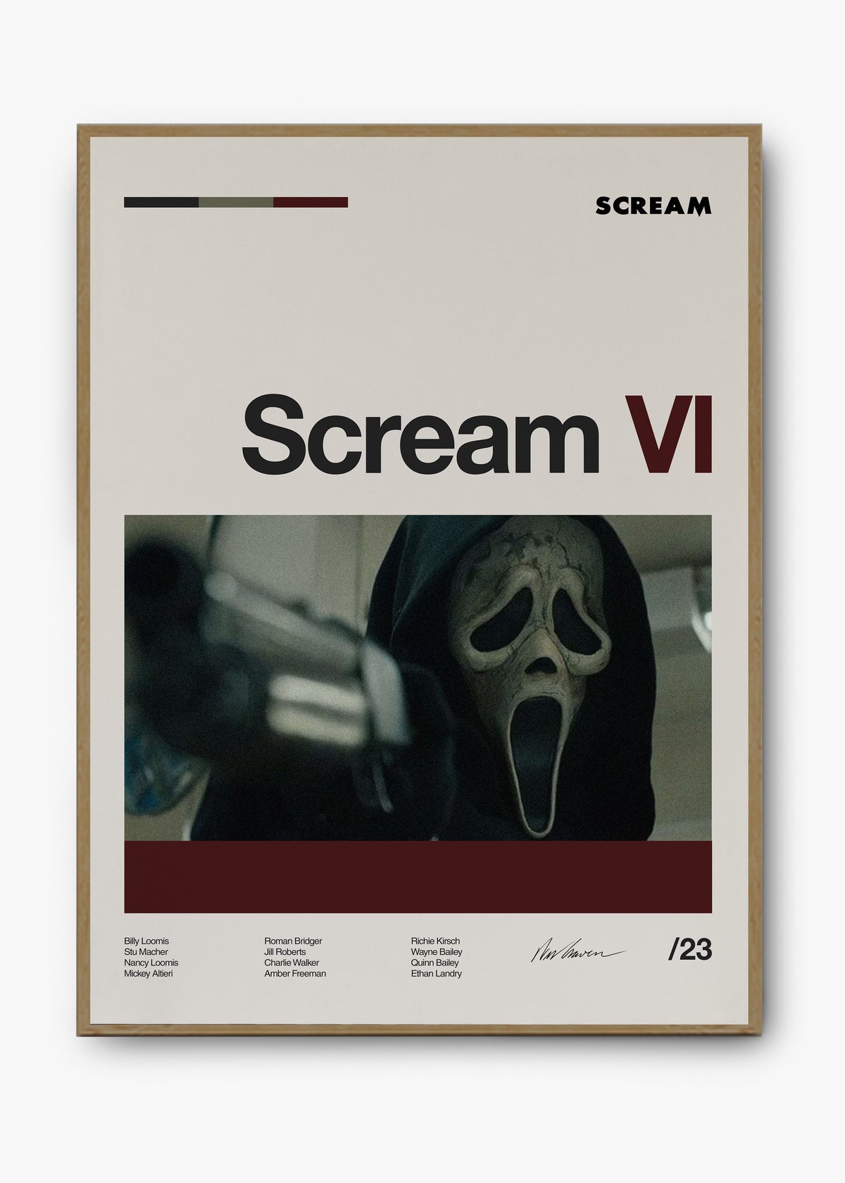 Quadro decorativo Pânico Scream — arte de cinema para parede | Cübe Quadros