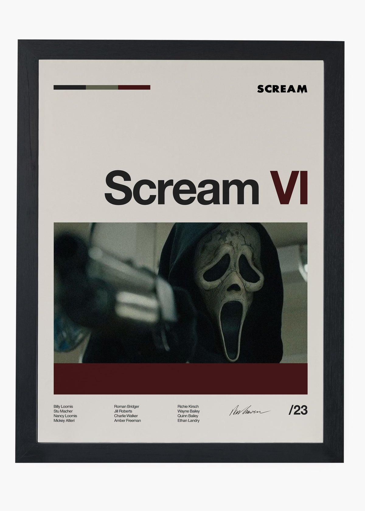 Quadro decorativo Pânico Scream — arte de cinema para parede | Cübe Quadros