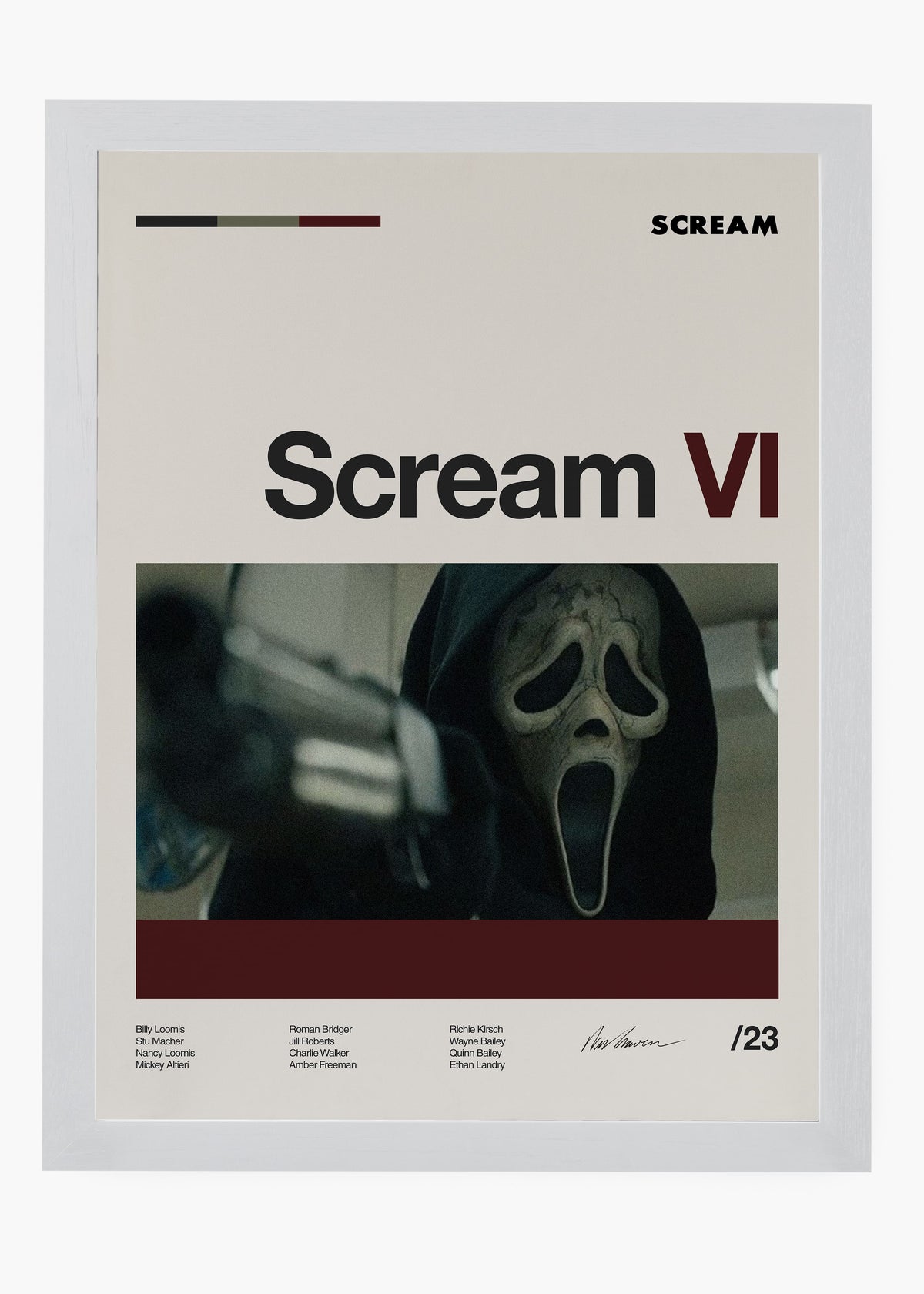 Quadro decorativo Pânico Scream — arte de cinema para parede | Cübe Quadros