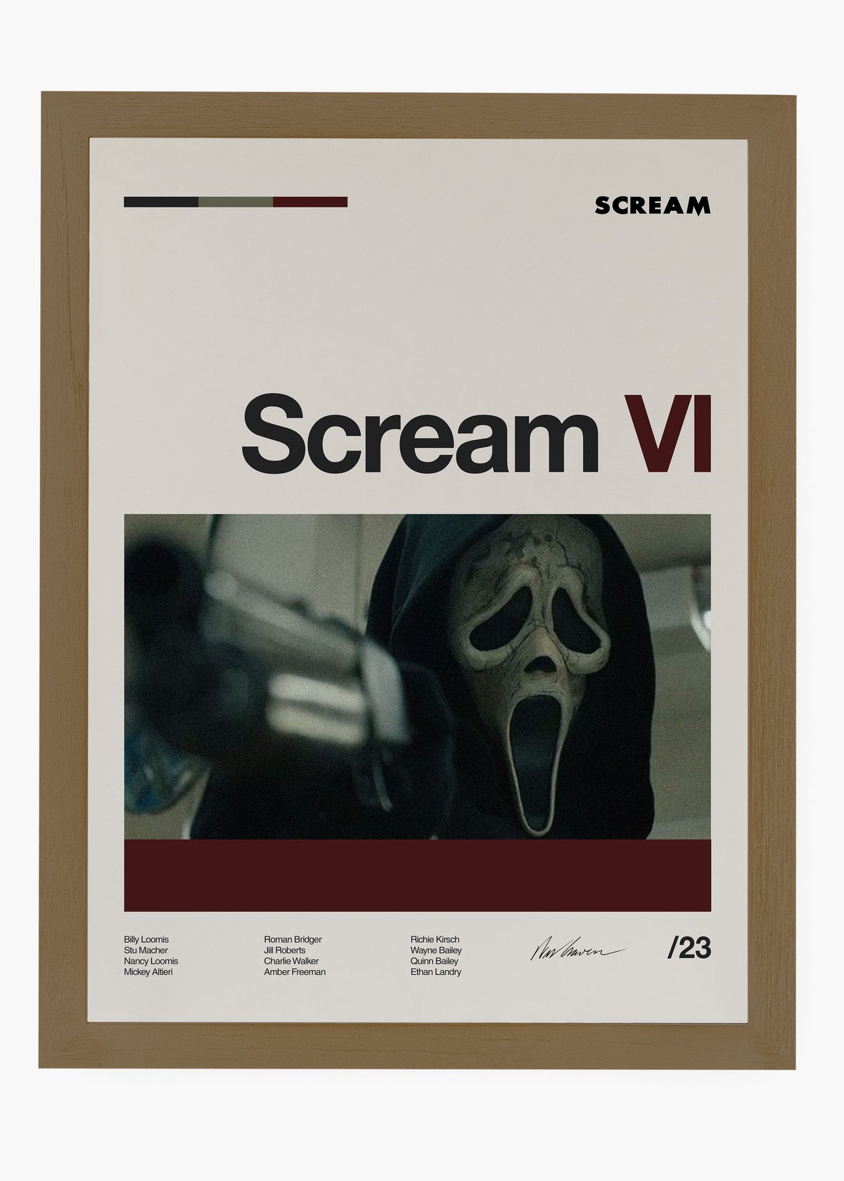 Quadro decorativo Pânico Scream — arte de cinema para parede | Cübe Quadros