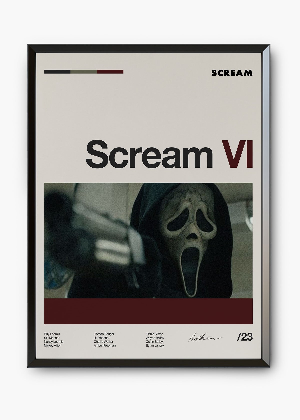 Quadro decorativo Pânico Scream — arte de cinema para parede | Cübe Quadros