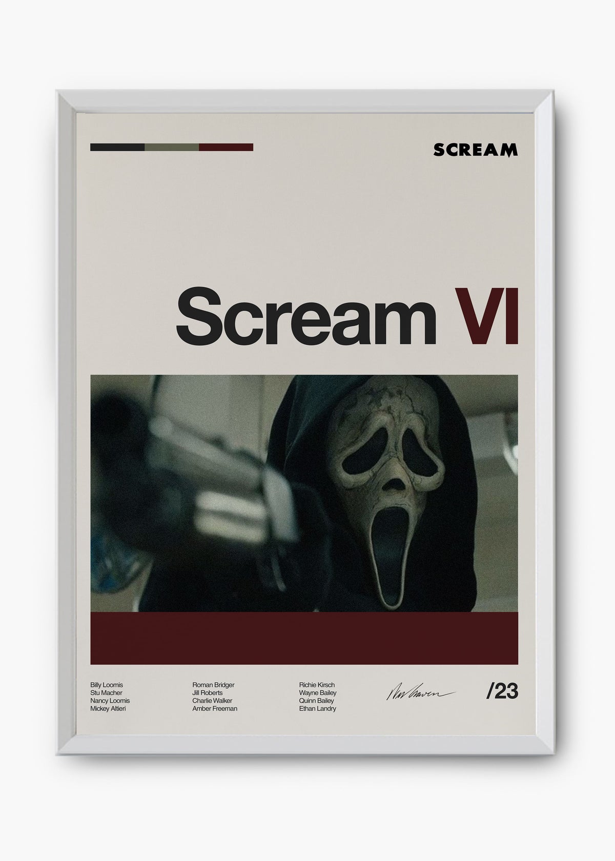 Quadro decorativo Pânico Scream — arte de cinema para parede | Cübe Quadros