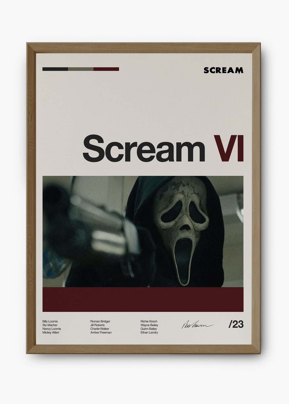 Quadro decorativo Pânico Scream — arte de cinema para parede | Cübe Quadros