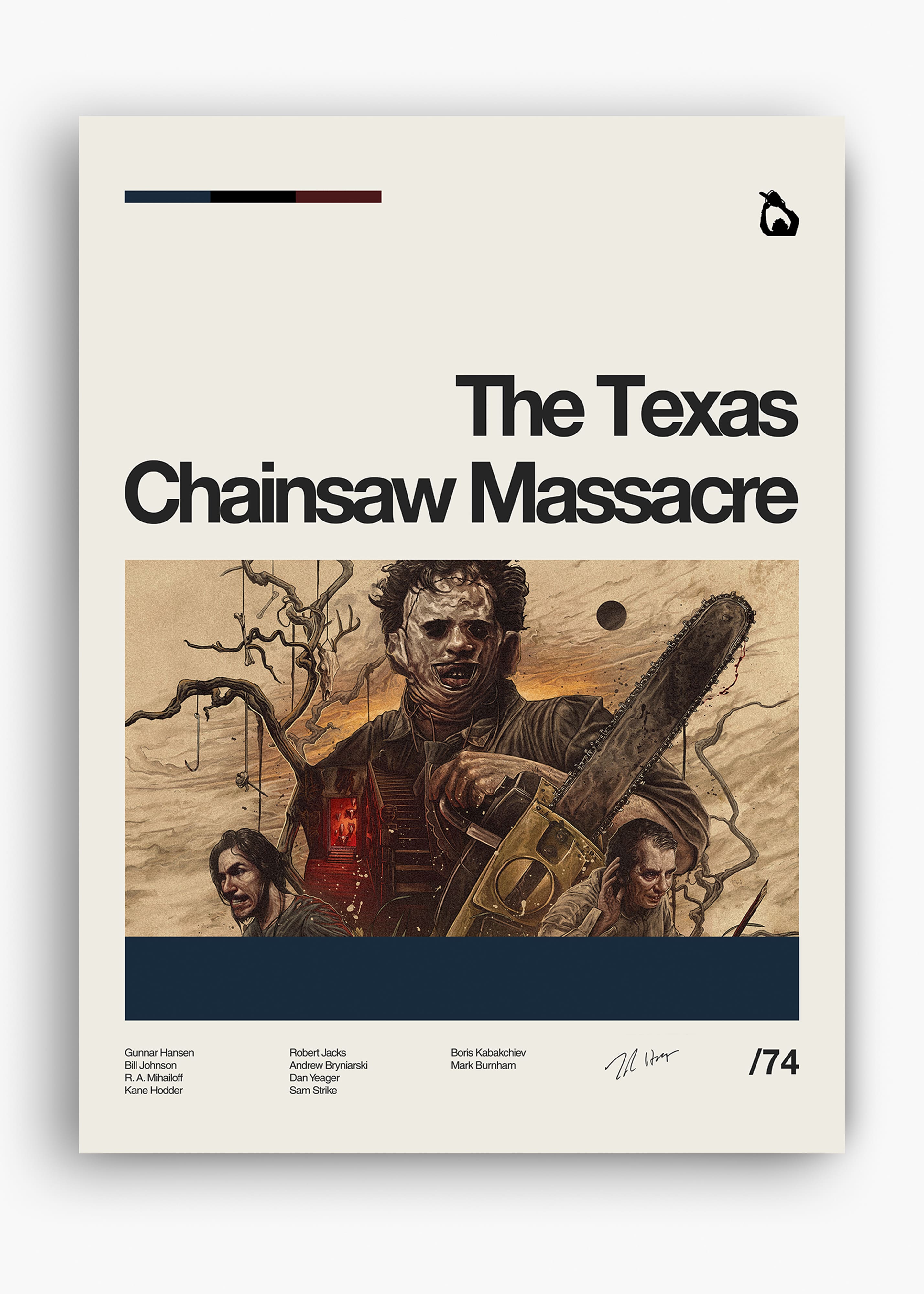Quadro decorativo The Texas Chainsaw Massacre — arte de cinema de terror para parede | Cübe Quadros