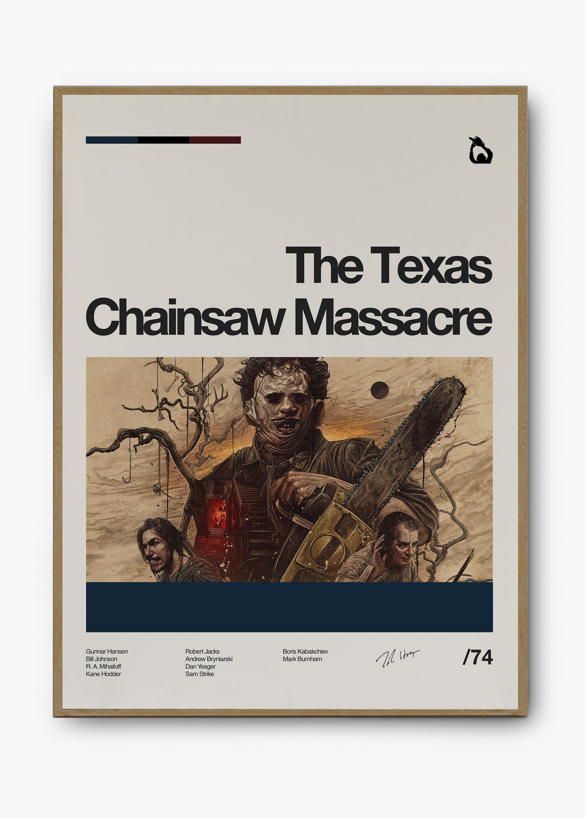 Quadro decorativo The Texas Chainsaw Massacre — arte de cinema de terror para parede | Cübe Quadros