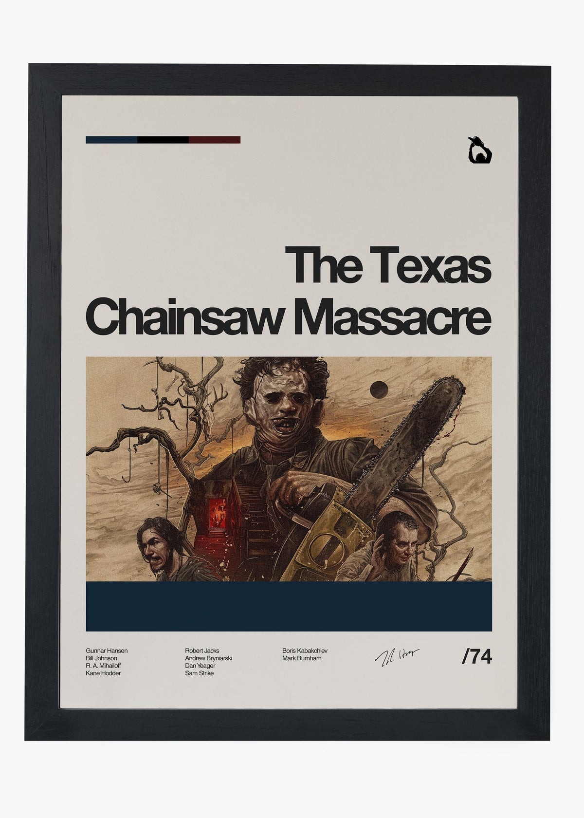 Quadro decorativo The Texas Chainsaw Massacre — arte de cinema de terror para parede | Cübe Quadros