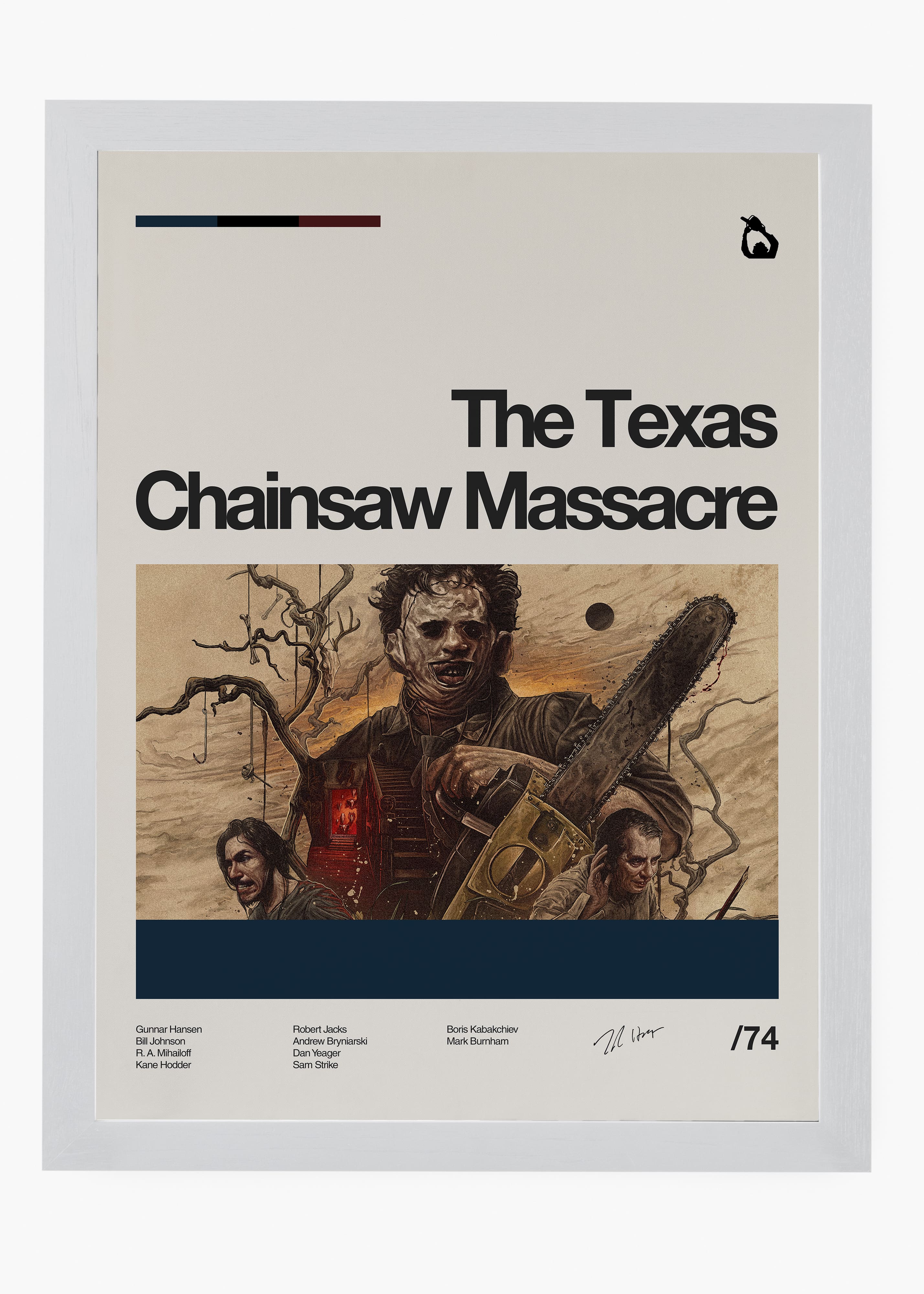 Quadro decorativo The Texas Chainsaw Massacre — arte de cinema de terror para parede | Cübe Quadros