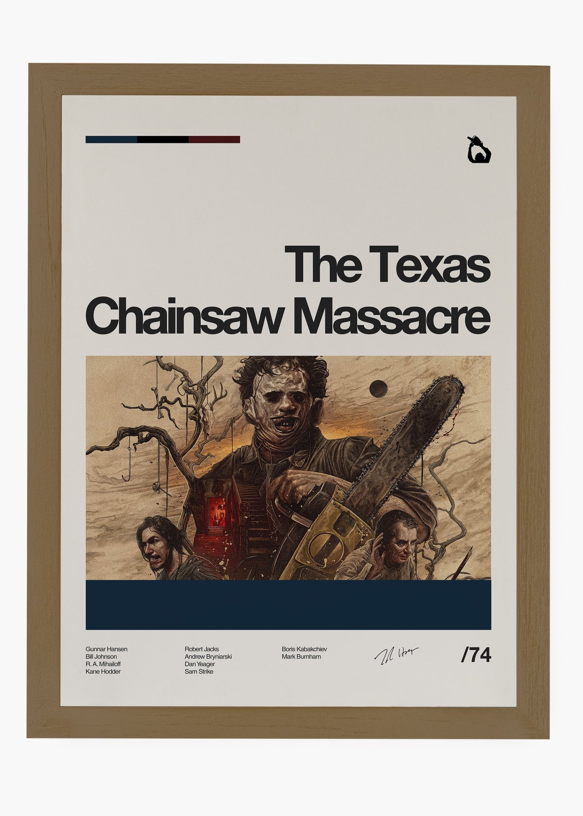 Quadro decorativo The Texas Chainsaw Massacre — arte de cinema de terror para parede | Cübe Quadros