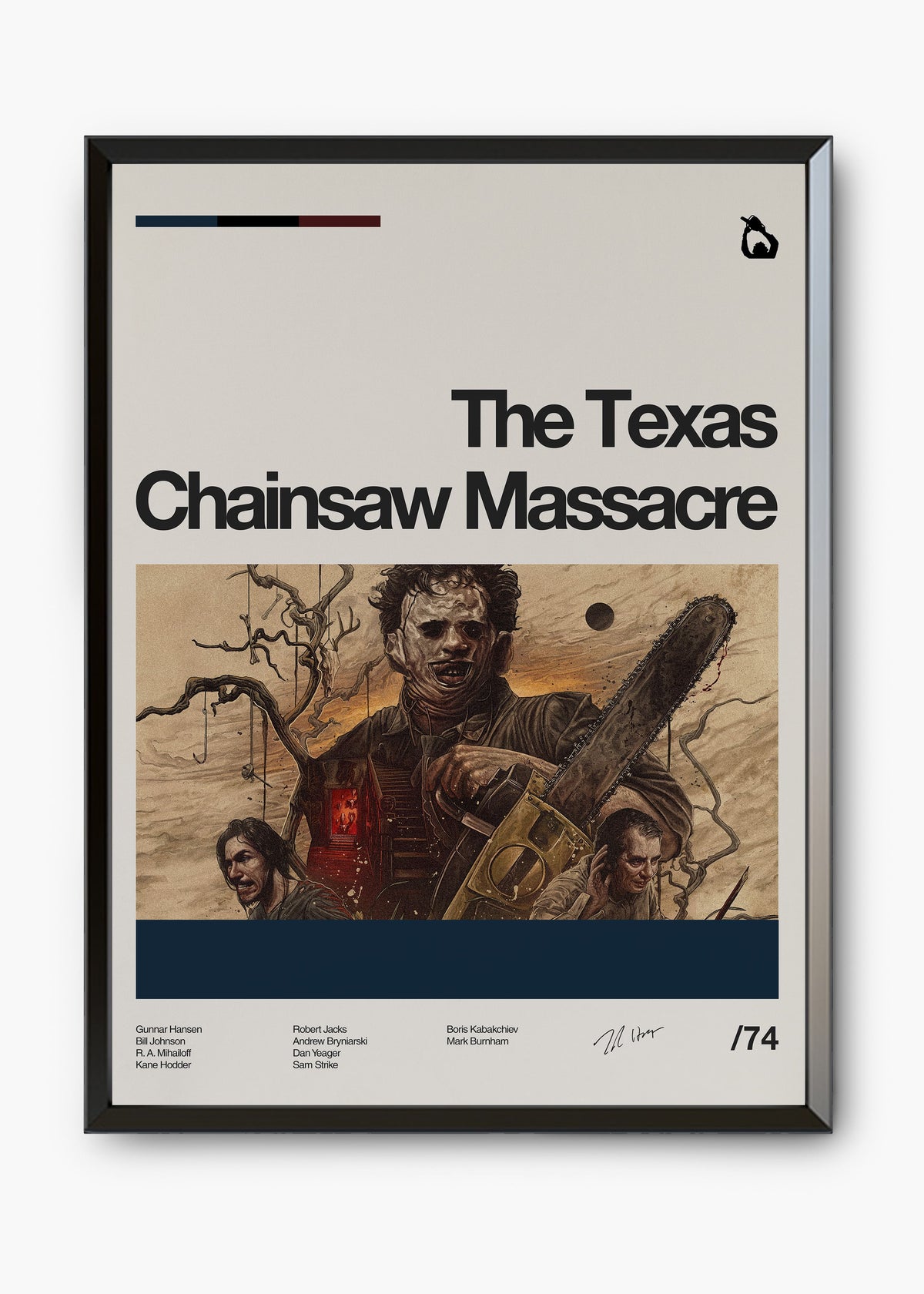 Quadro decorativo The Texas Chainsaw Massacre — arte de cinema de terror para parede | Cübe Quadros