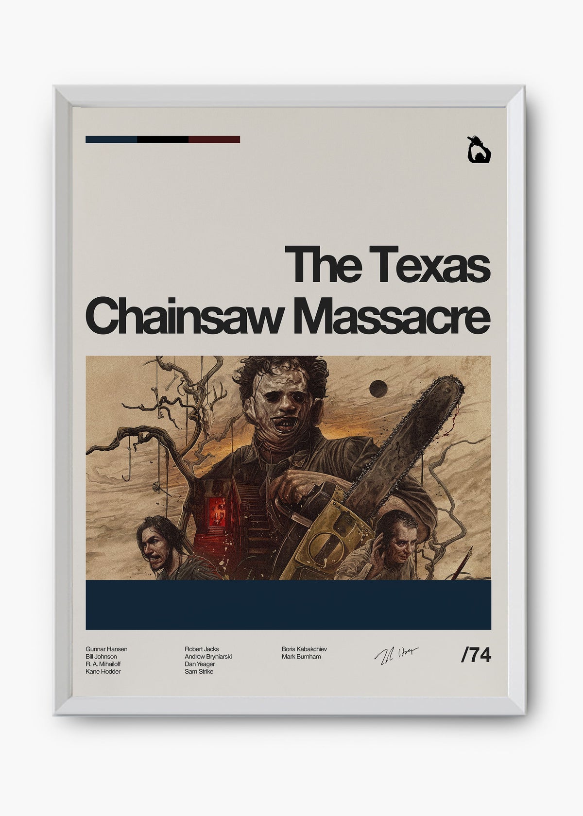 Quadro decorativo The Texas Chainsaw Massacre — arte de cinema de terror para parede | Cübe Quadros