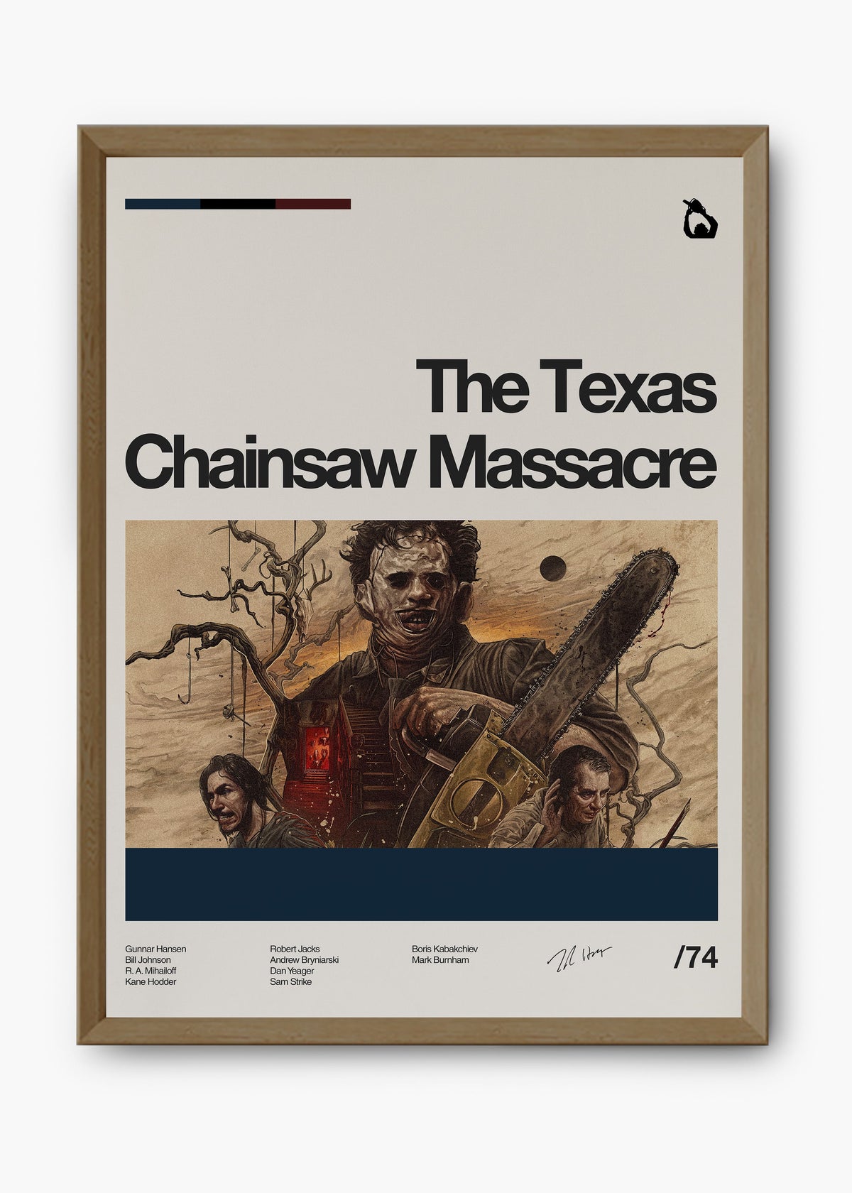 Quadro decorativo The Texas Chainsaw Massacre — arte de cinema de terror para parede | Cübe Quadros