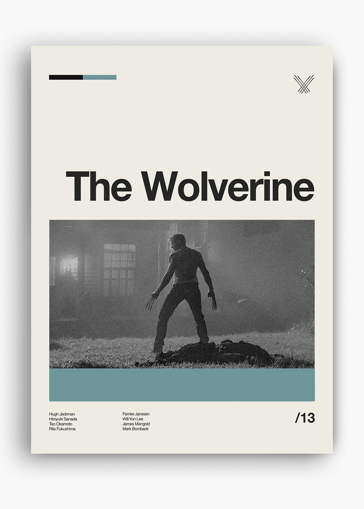 Quadro decorativo The Wolverine — arte de cinema para parede | Cübe Quadros