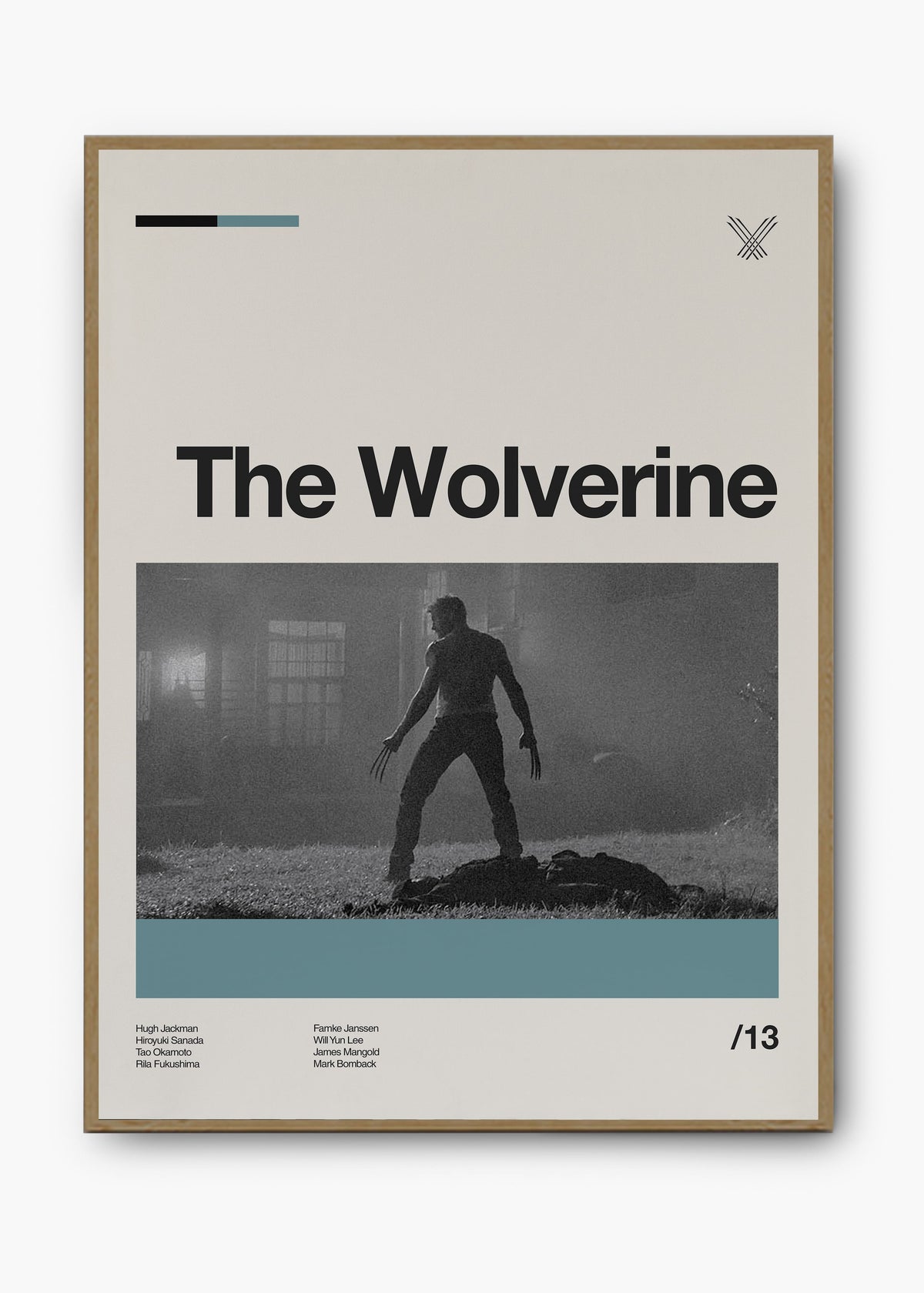 Quadro decorativo The Wolverine — arte de cinema para parede | Cübe Quadros