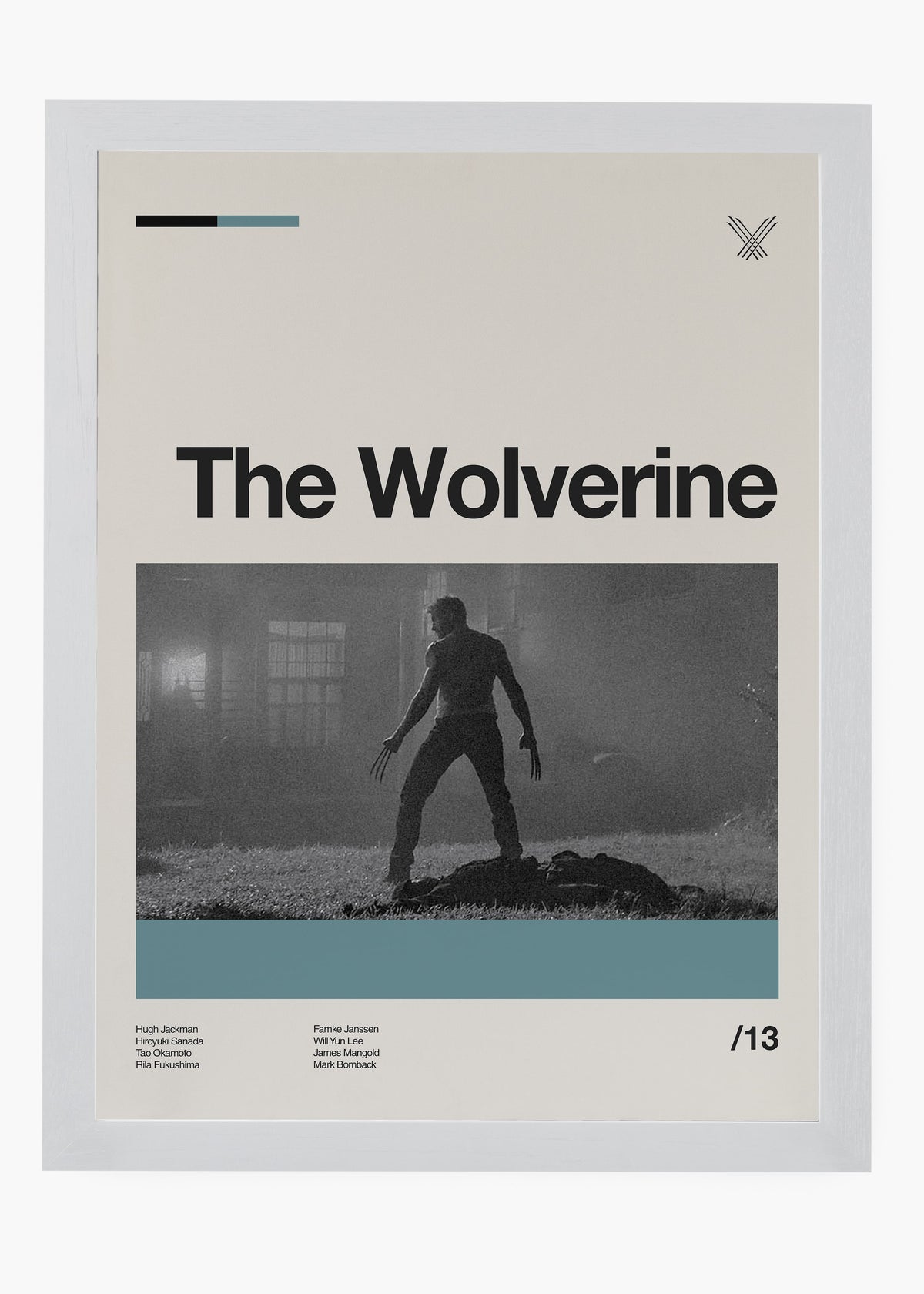 Quadro decorativo The Wolverine — arte de cinema para parede | Cübe Quadros
