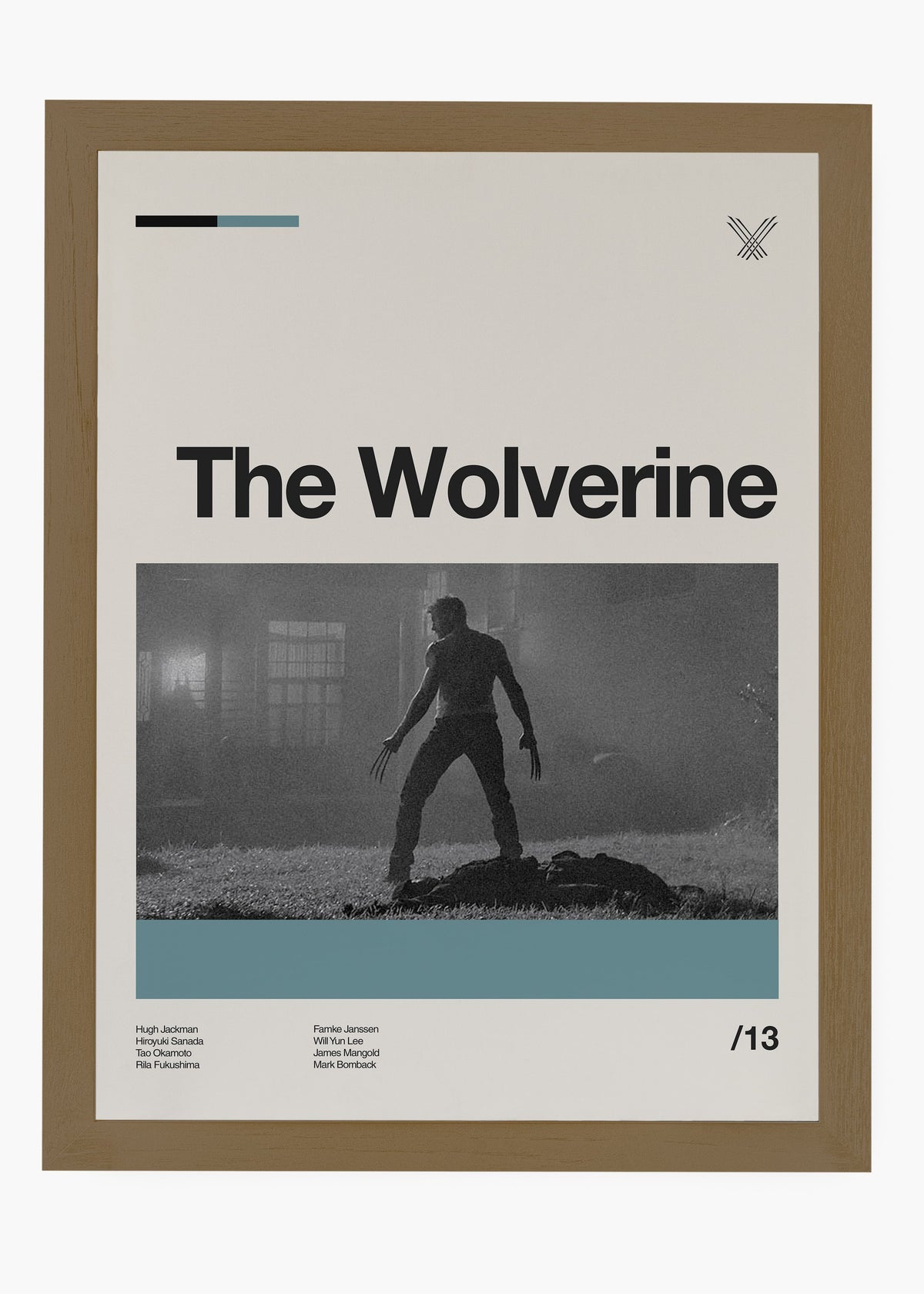 Quadro decorativo The Wolverine — arte de cinema para parede | Cübe Quadros