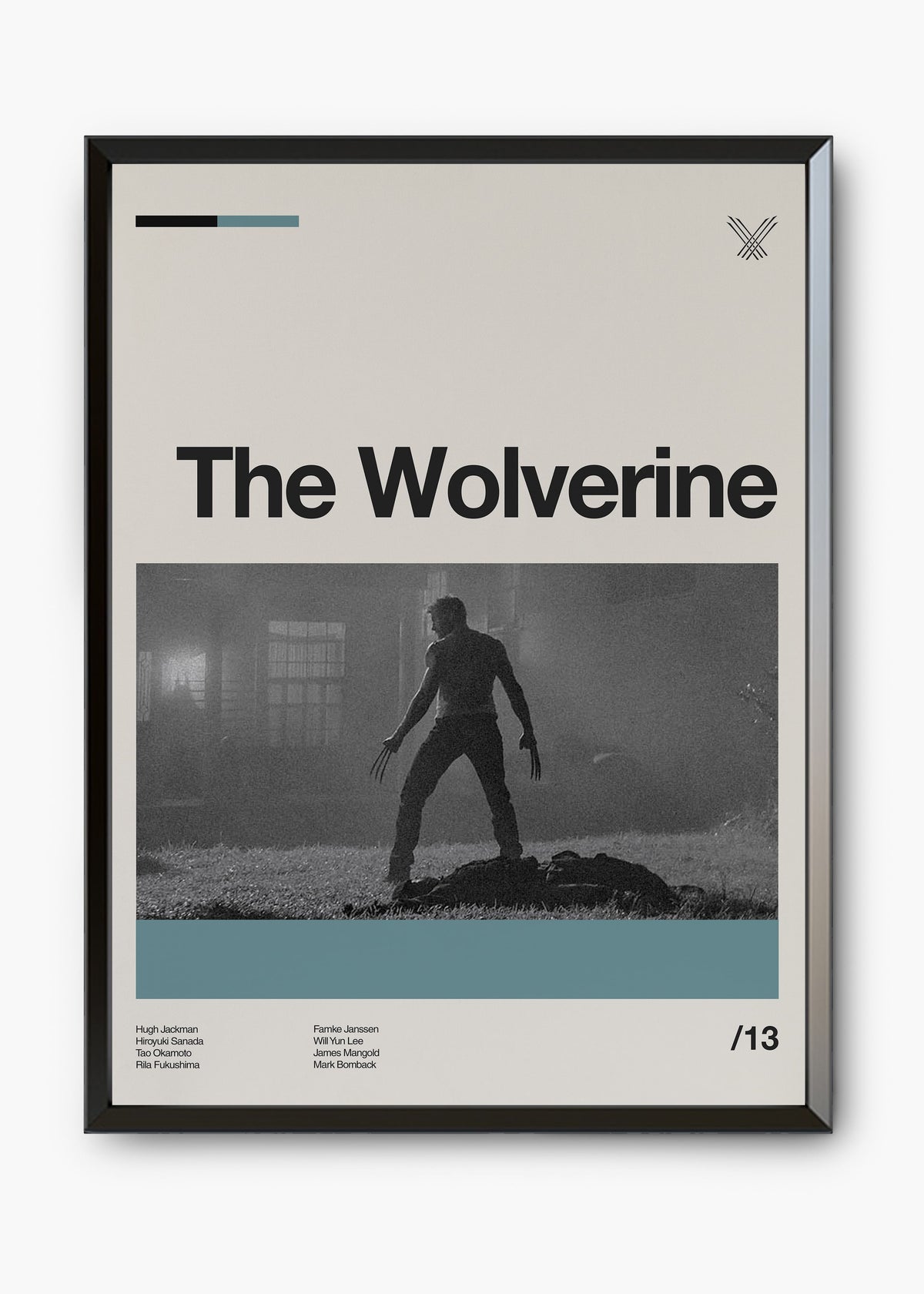 Quadro decorativo The Wolverine — arte de cinema para parede | Cübe Quadros